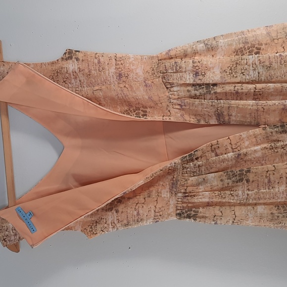 ANTONIO MELANI  Orange/Green/Purple Print Dress SZ 0 - Picture 9 of 10